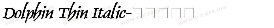 Dolphin Thin Italic字体转换
